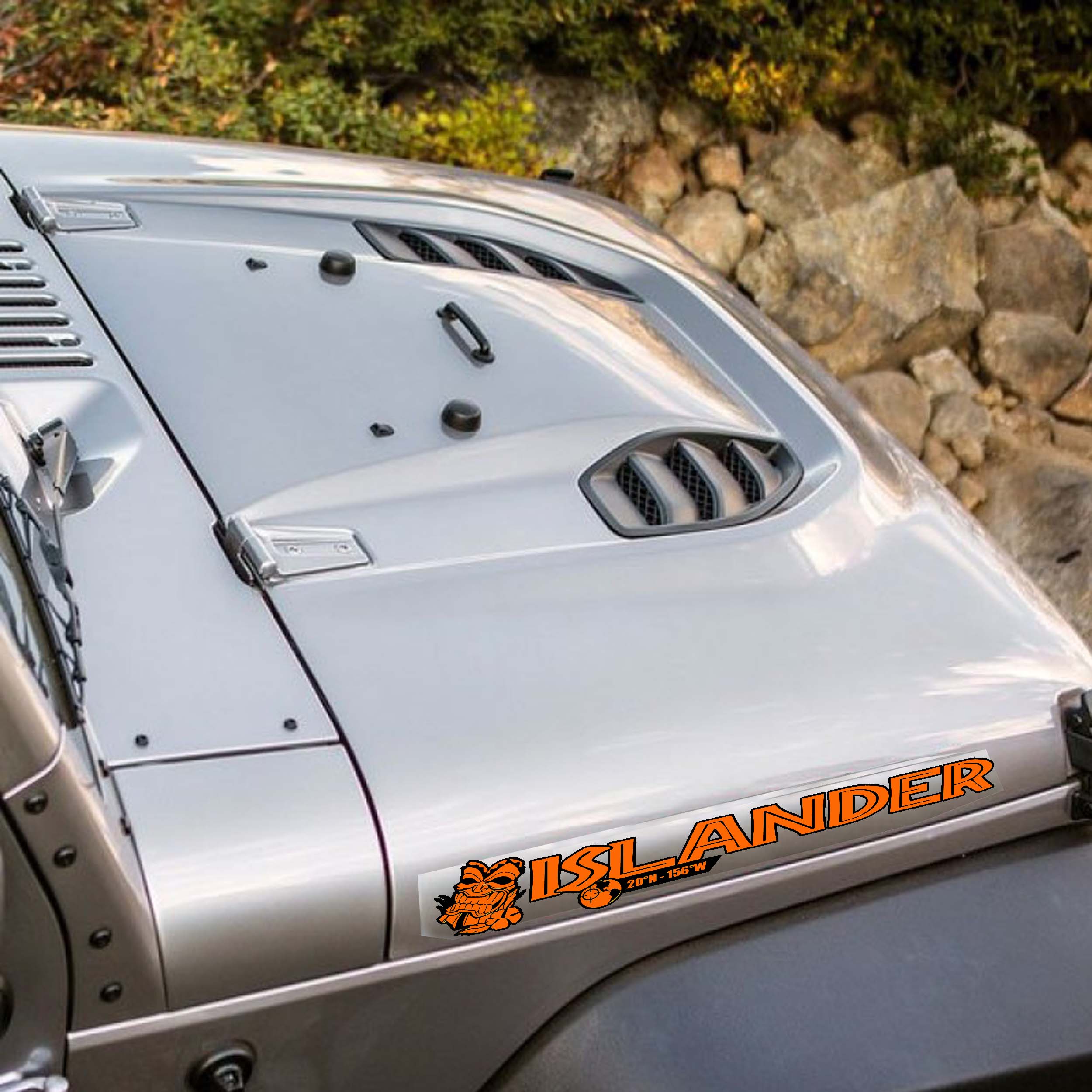Tiki Islander Side Hood Vinyl Decal Set x2 (Pair)