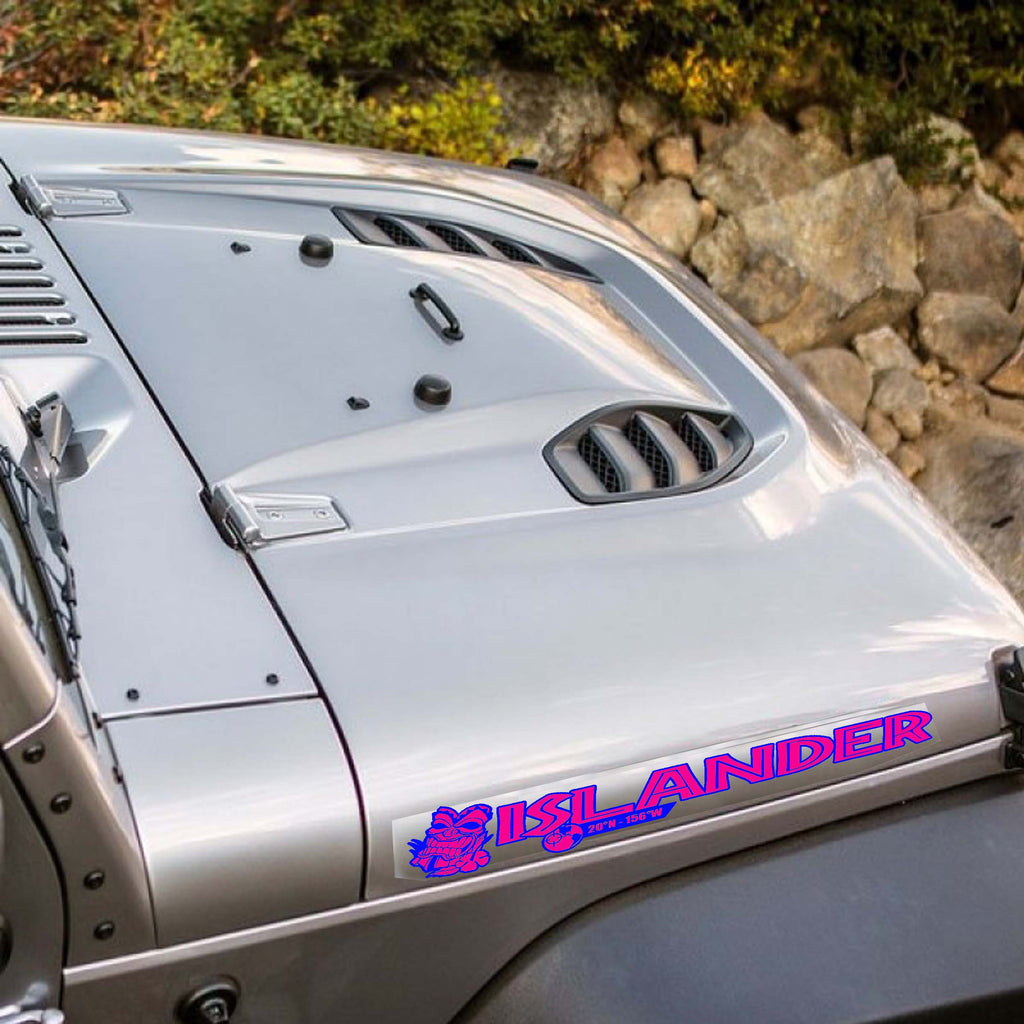 Tiki Islander Side Hood Vinyl Decal Set x2 (Pair)