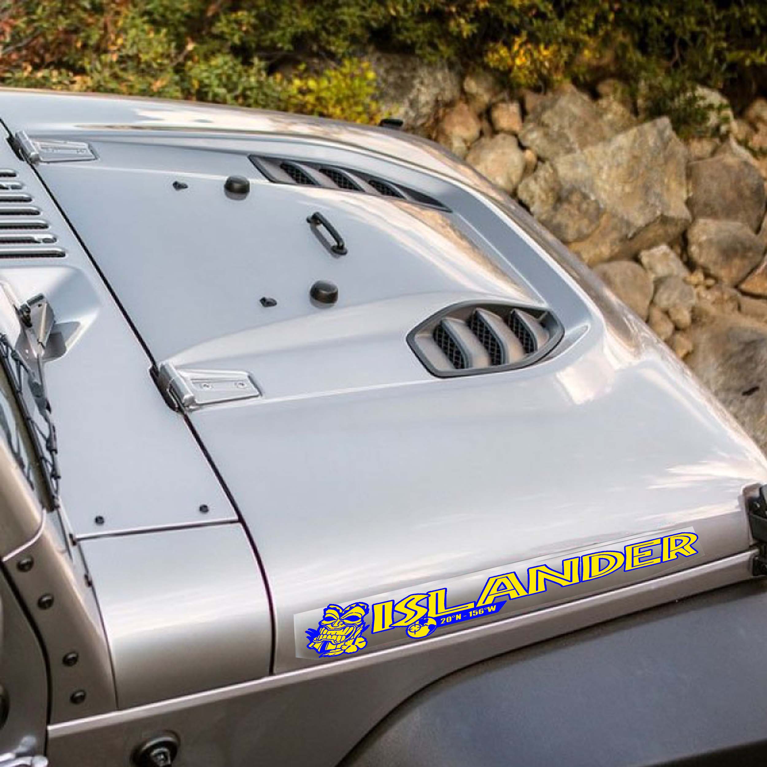 Tiki Islander Side Hood Vinyl Decal Set x2 (Pair)