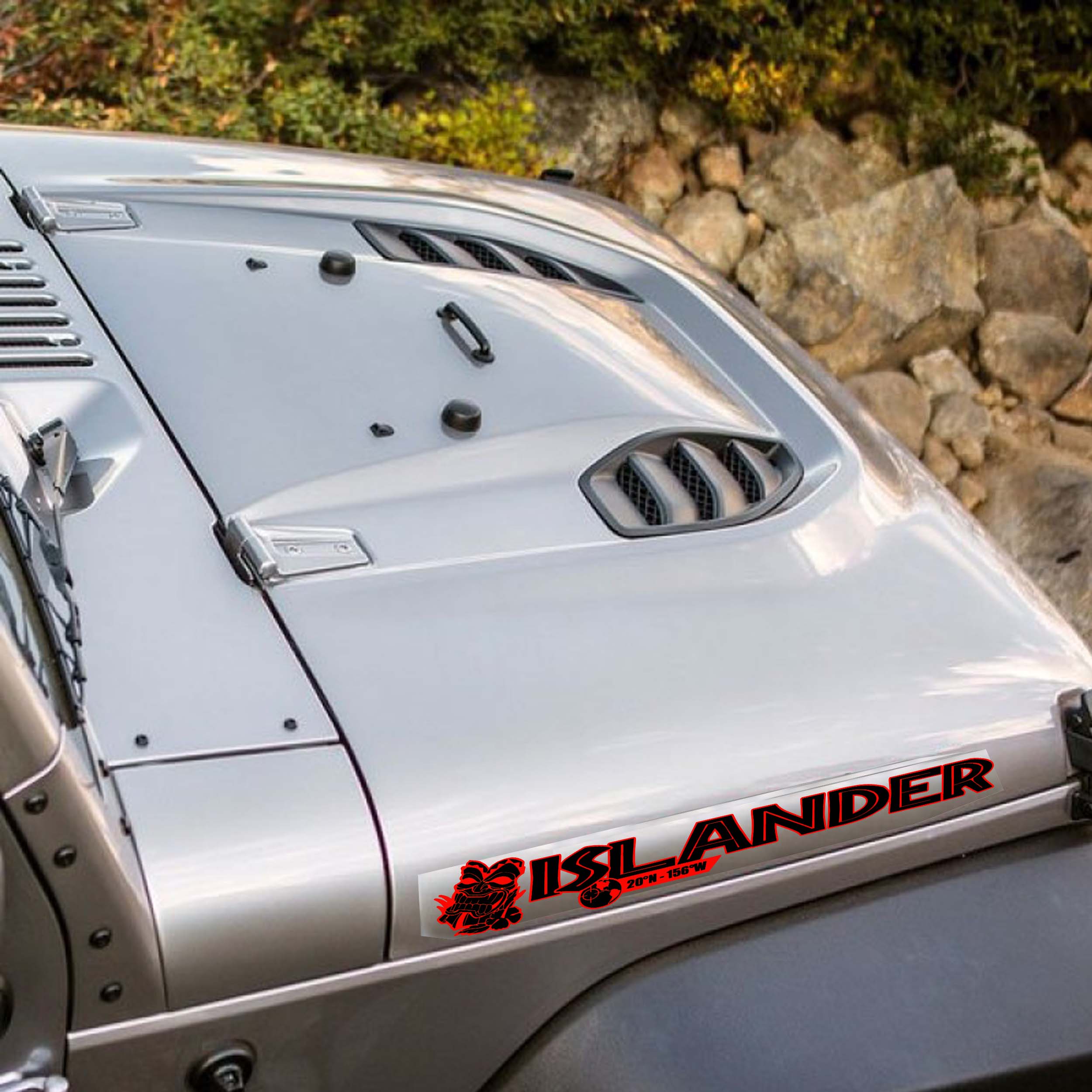 Tiki Islander Side Hood Vinyl Decal Set x2 (Pair)
