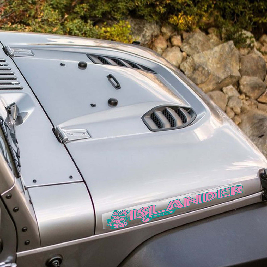 Tiki Islander Side Hood Vinyl Decal Set x2 (Pair)