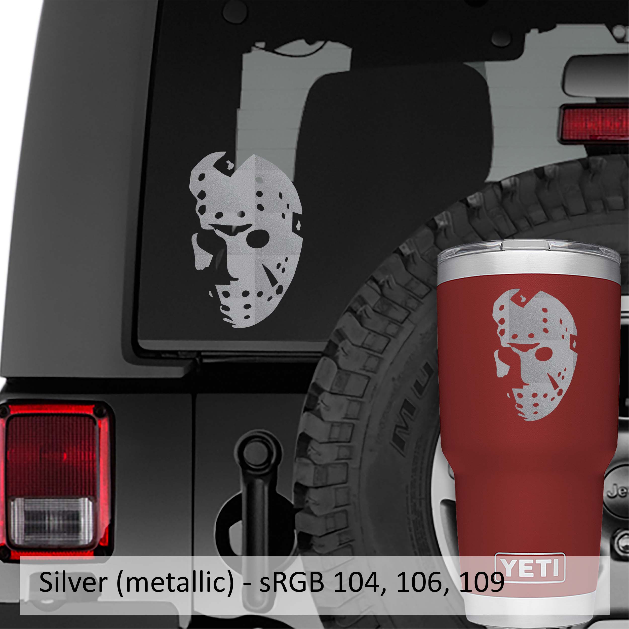 Friday the 13th Jason Vorhees Hockey Mask Vinyl Decal