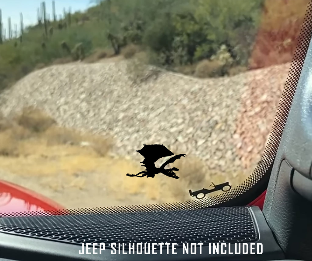 Jeep Windshield Godzilla Easter Egg Companion Vinyl Decal