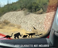 Jurassic World Dinosaur Windshield Jeep Corner Chaser Decal