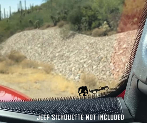 Jeep Windshield Bigfoot Easter Egg Companion Vinyl Decal