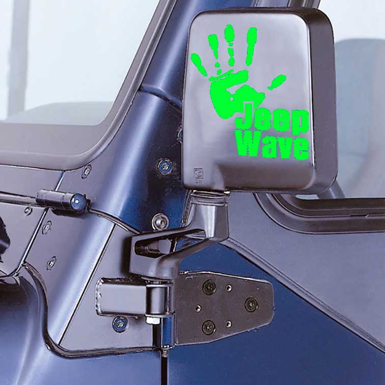 Jeep Wave Hand Vinyl Decal Sticker for Jeep Wrangler