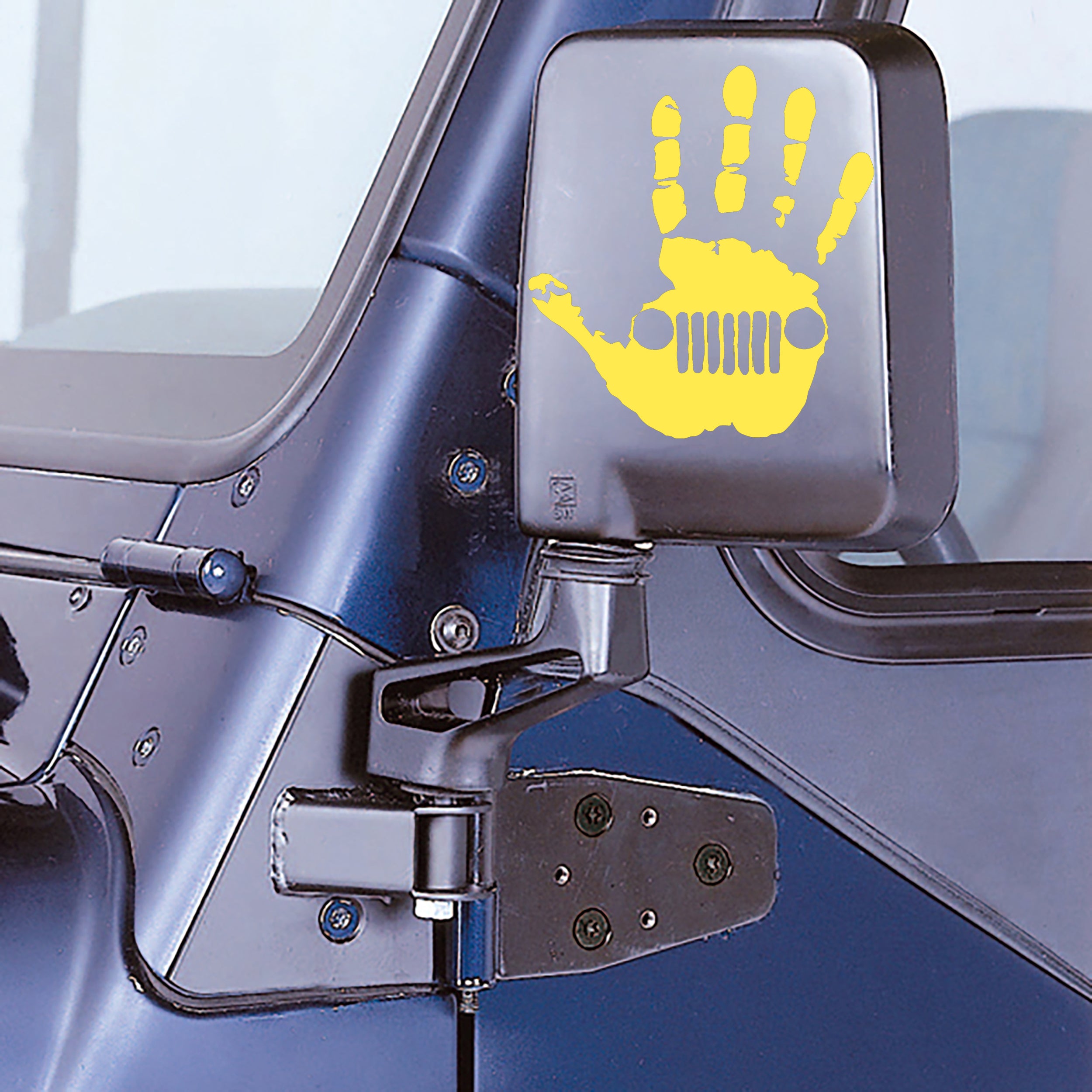 Yellow Jeep Wave Hand Vinyl Decal