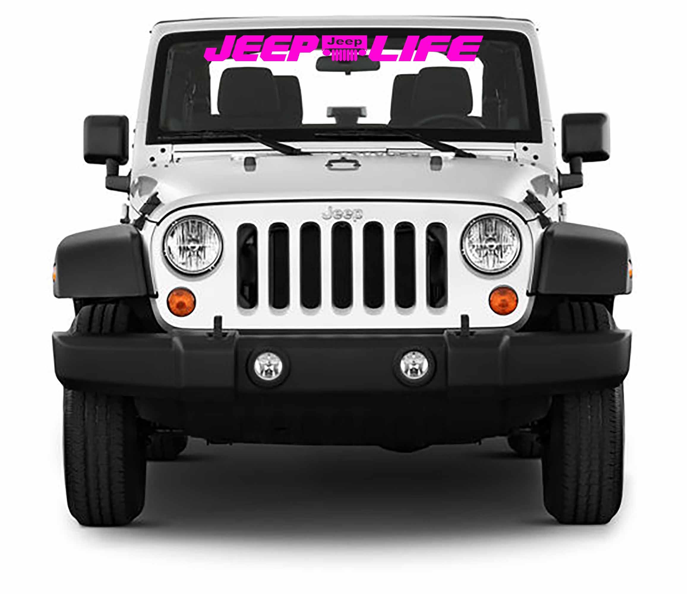 Jeep Life Windshield Banner Vinyl Decal