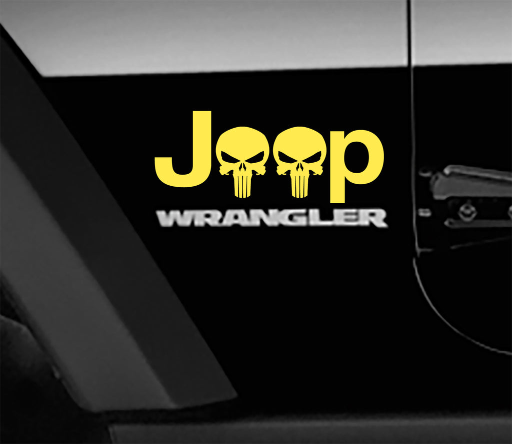 Jeep Wrangler Punisher Skulls Side Fender Vinyl Decals