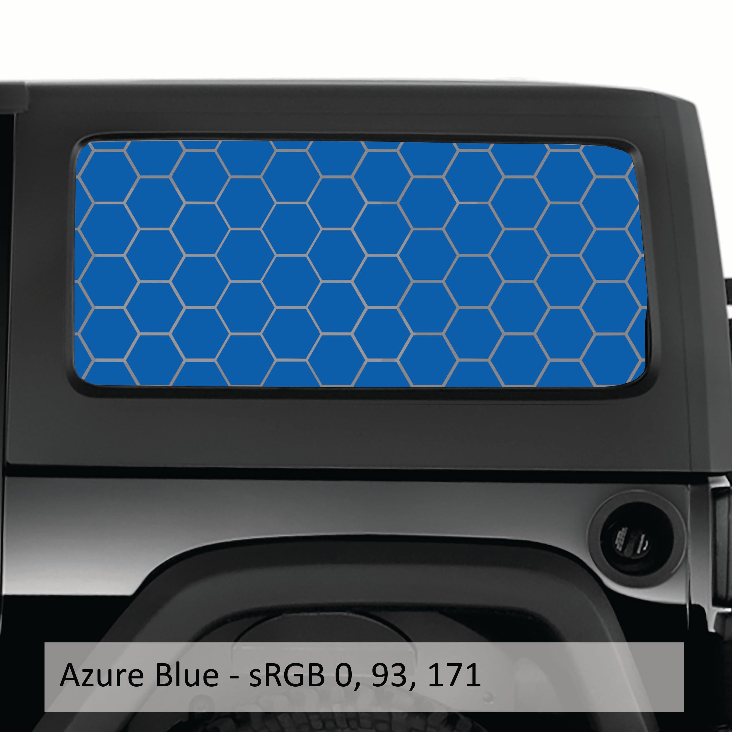 Honeycomb Hex Mesh Pattern Hardtop Window Decal Set
