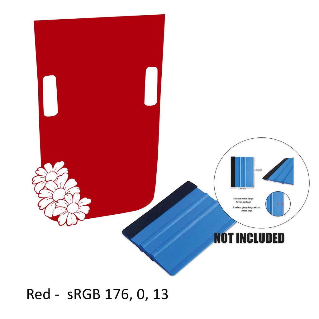 Red daisy flower dome hood decal applied to silver Jeep Wrangler JL Rubicon Gladiator JT 2018+