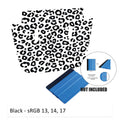 Black leopard print full hood graphic preview for 2018+ Jeep JL JT Sport Sahara Willys