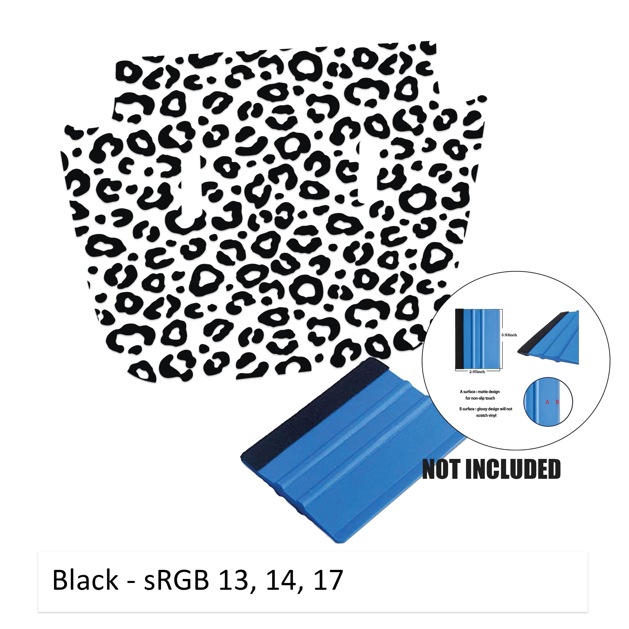 Black leopard print full hood graphic preview for 2018+ Jeep JL JT Sport Sahara Willys