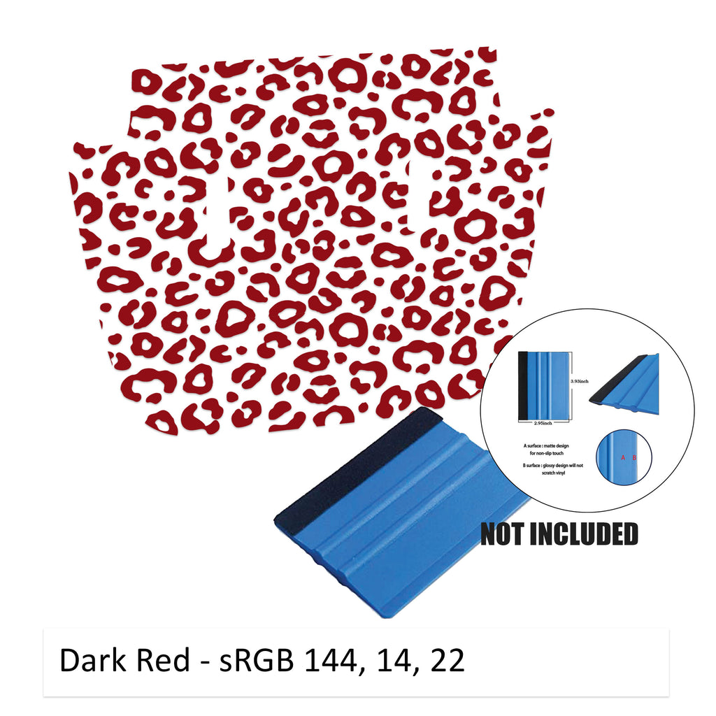 Dark Red leopard print full hood graphic preview for 2018+ Jeep JL JT Sport Sahara Willys