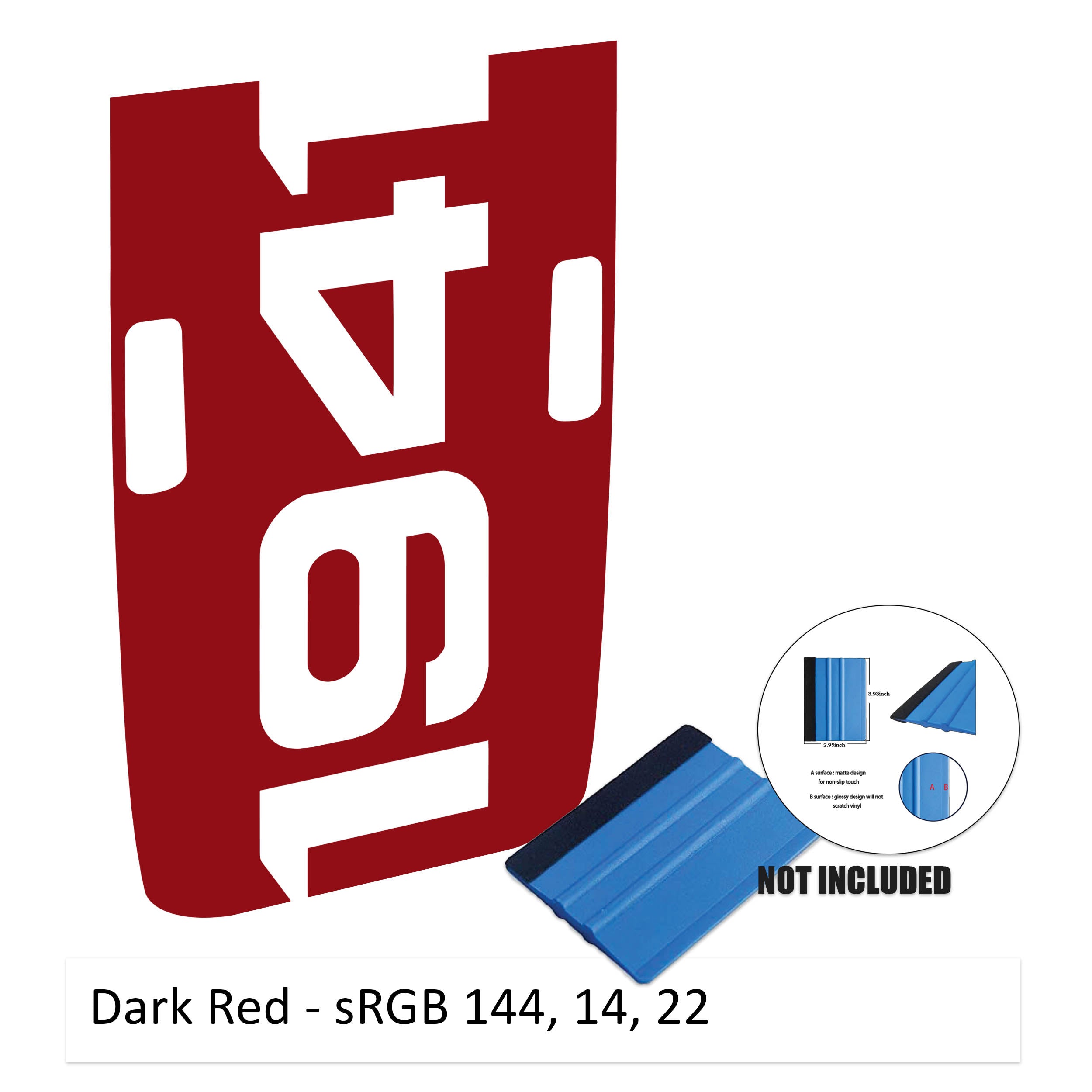 Dark red 1941 power-dome blackout hood decal vinyl application for Jeep Wrangler Rubicon