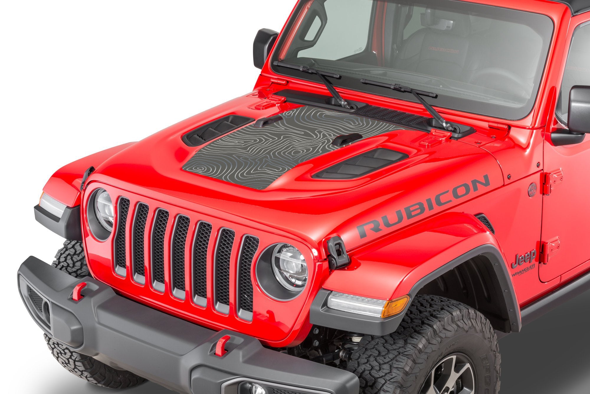 JL/JT Power-Dome Topographic Hood Blackout Layered Decal