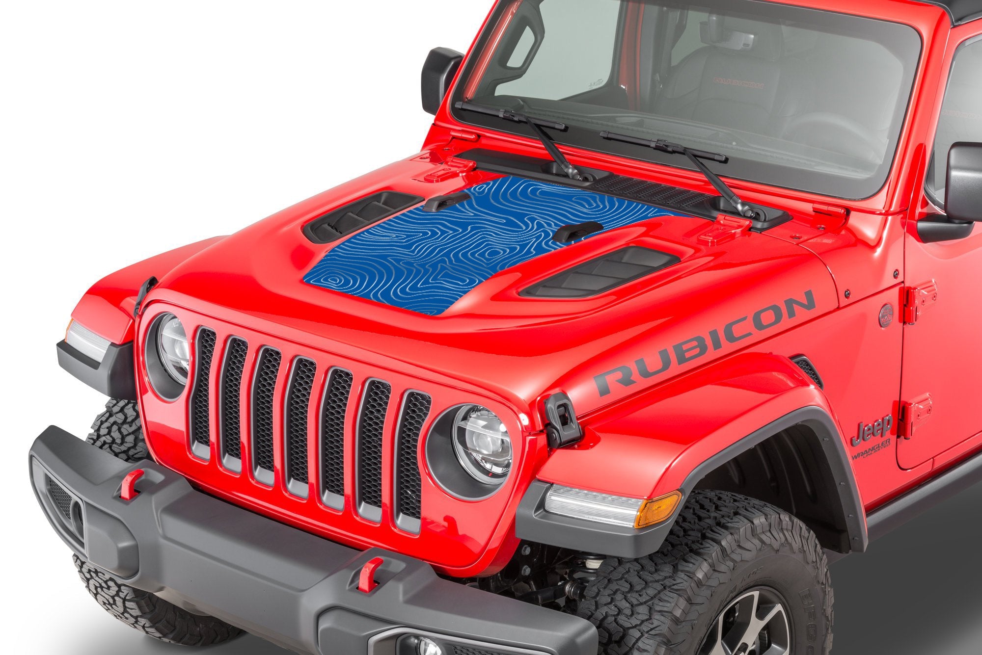 JL/JT Power-Dome Topographic Hood Blackout Layered Decal
