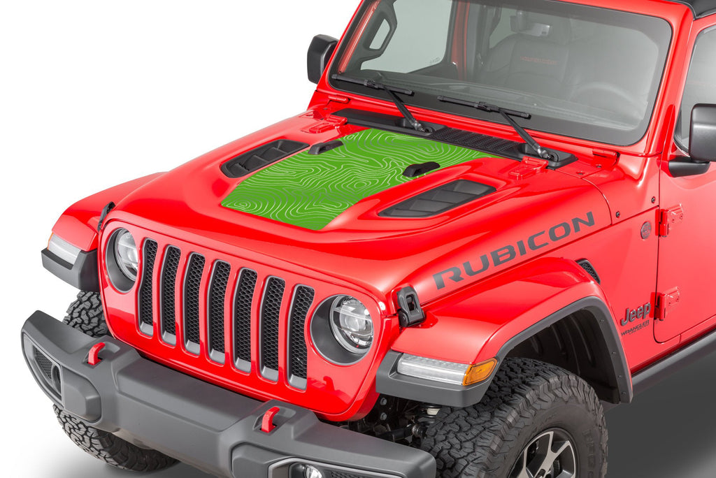 JL/JT Power-Dome Topographic Hood Blackout Layered Decal