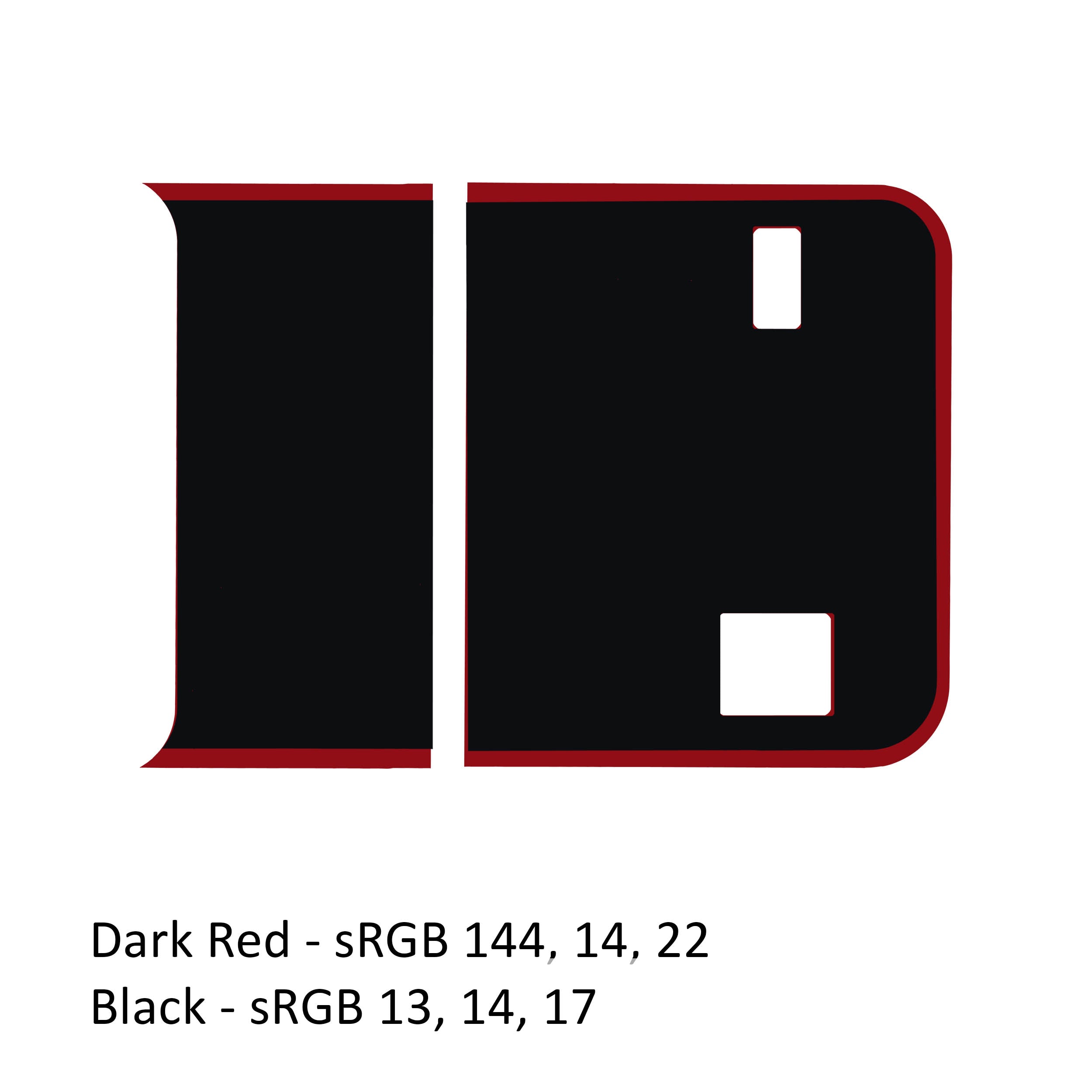 JL Rear Door Tailgate Bordered Blackout 2-Color Decal