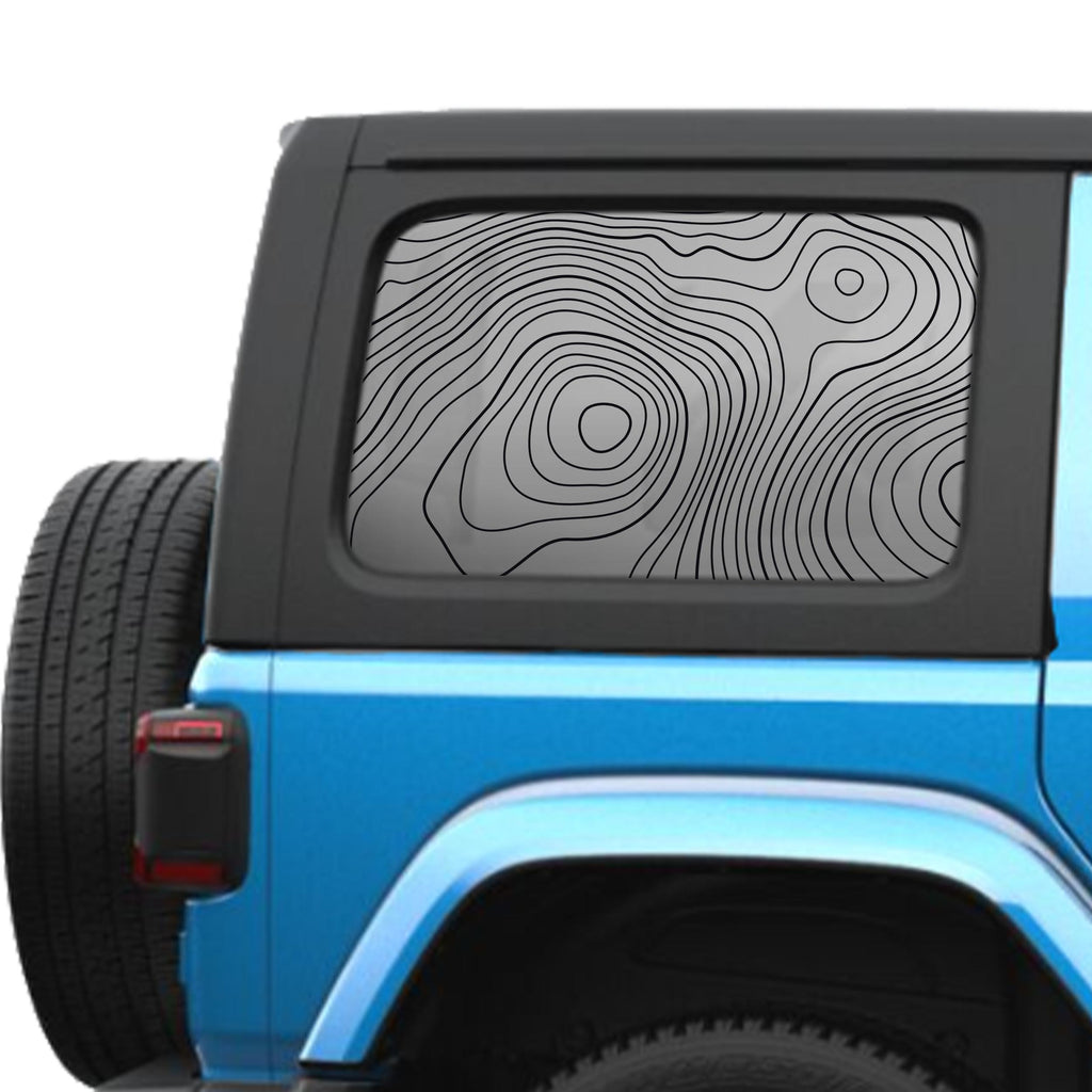 Topographic Pattern Hardtop Window Decal Set