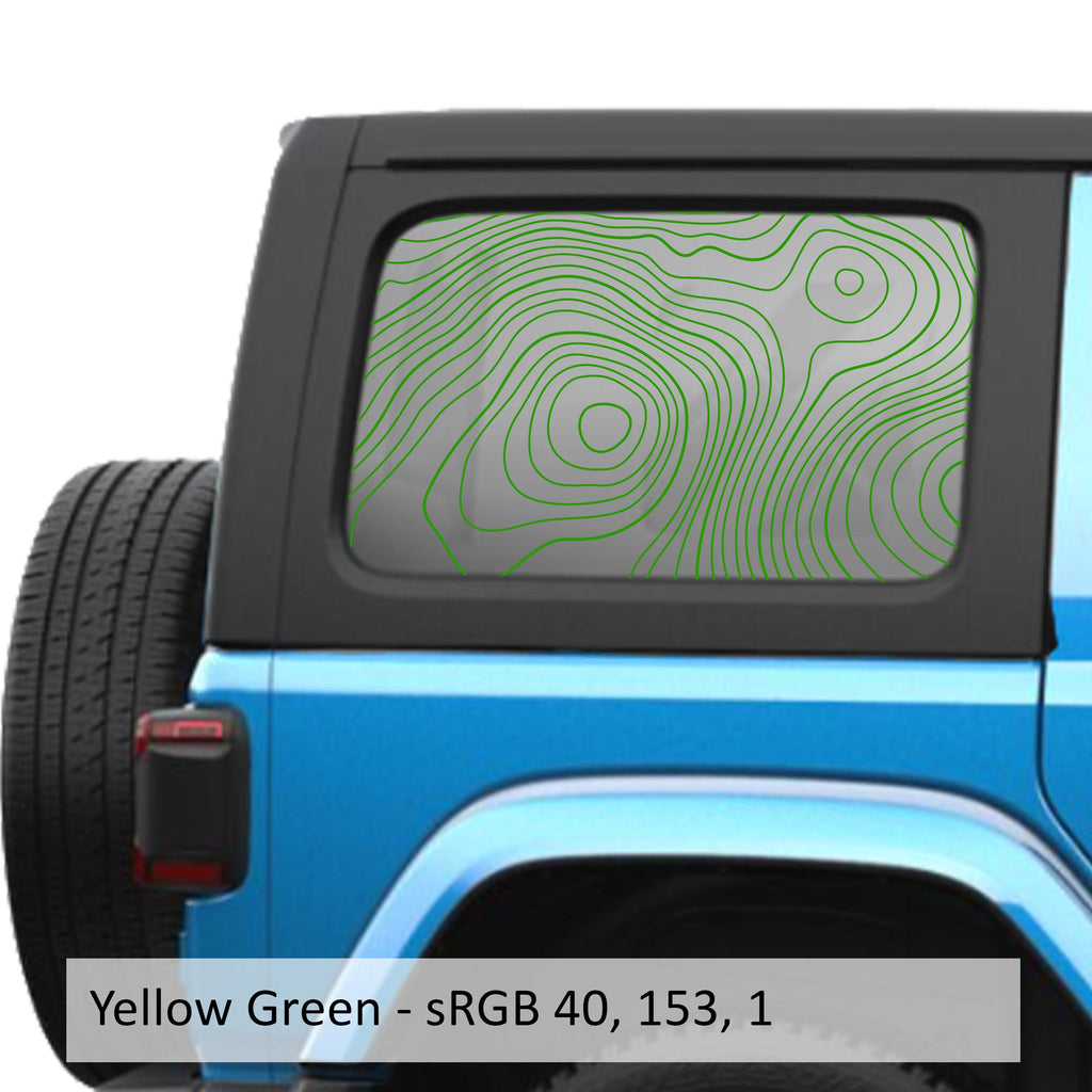 Topographic Pattern Hardtop Window Decal Set