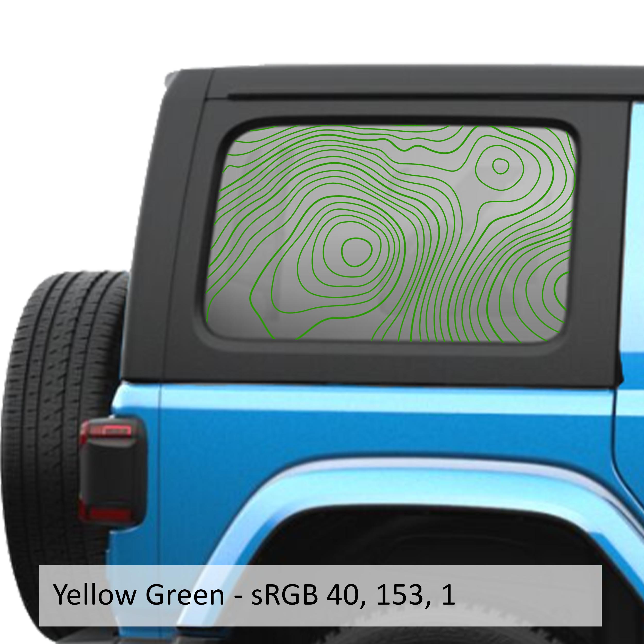 Topographic Pattern Hardtop Window Decal Set
