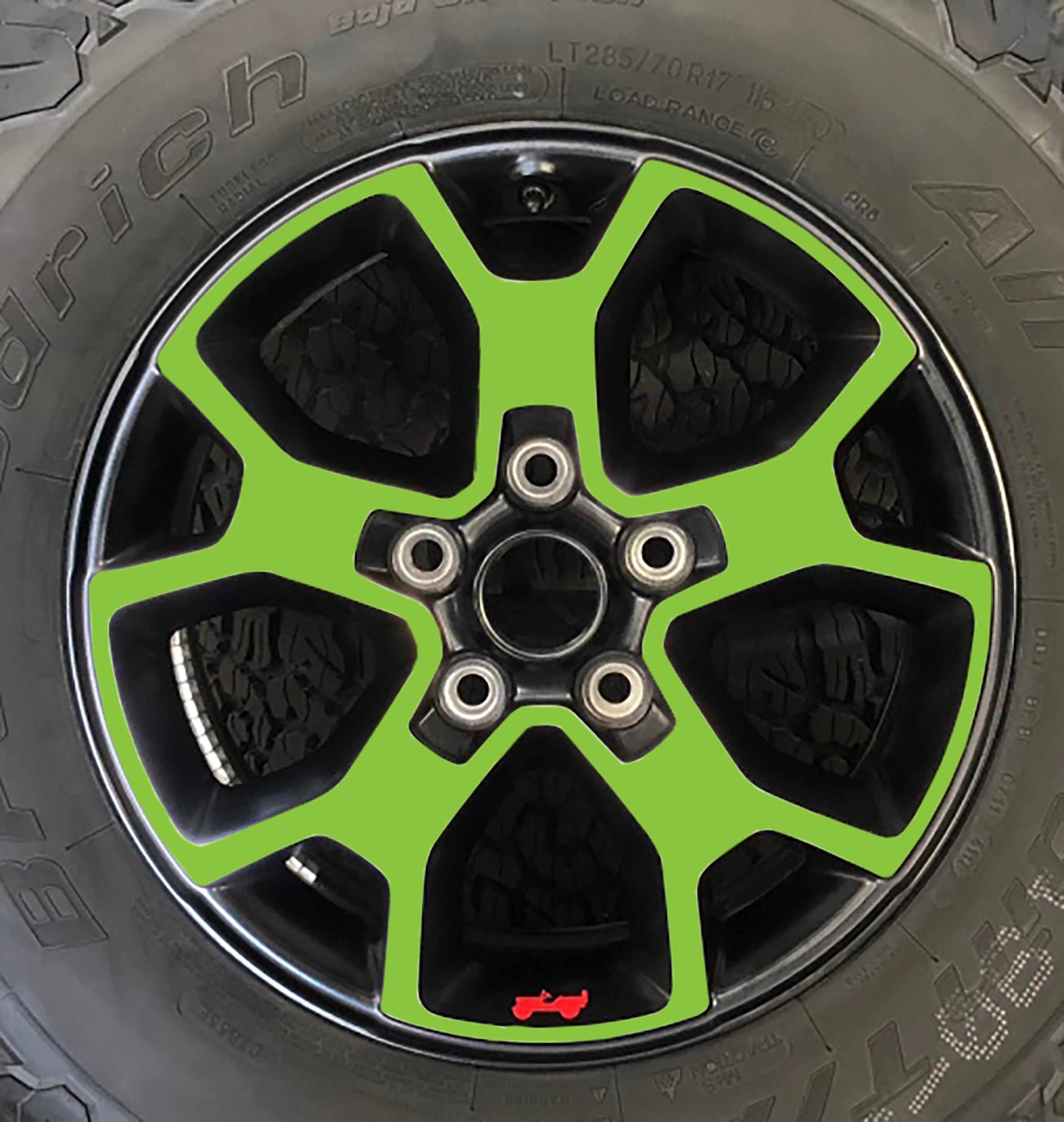 Wheel Vinyl Decal Overlays 17" Inch Rim for Wrangler JL Rubicon