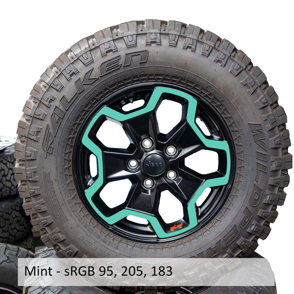 Wheel Vinyl Decal Overlays 17" Inch Rim for Gladiator JT Rubicon