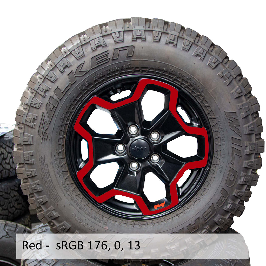 Wheel Vinyl Decal Overlays 17" Inch Rim for Gladiator JT Rubicon