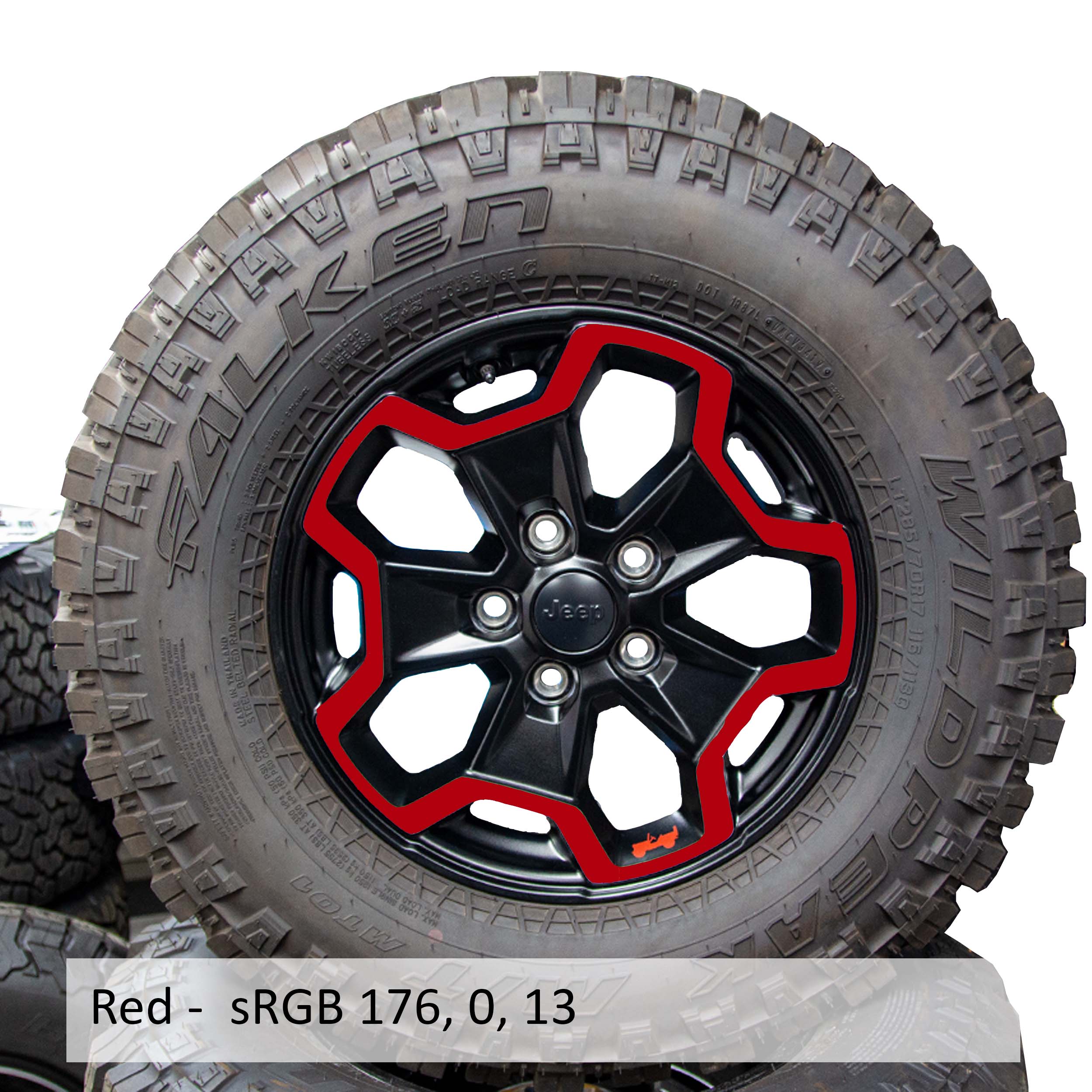 Wheel Vinyl Decal Overlays 17" Inch Rim for Gladiator JT Rubicon