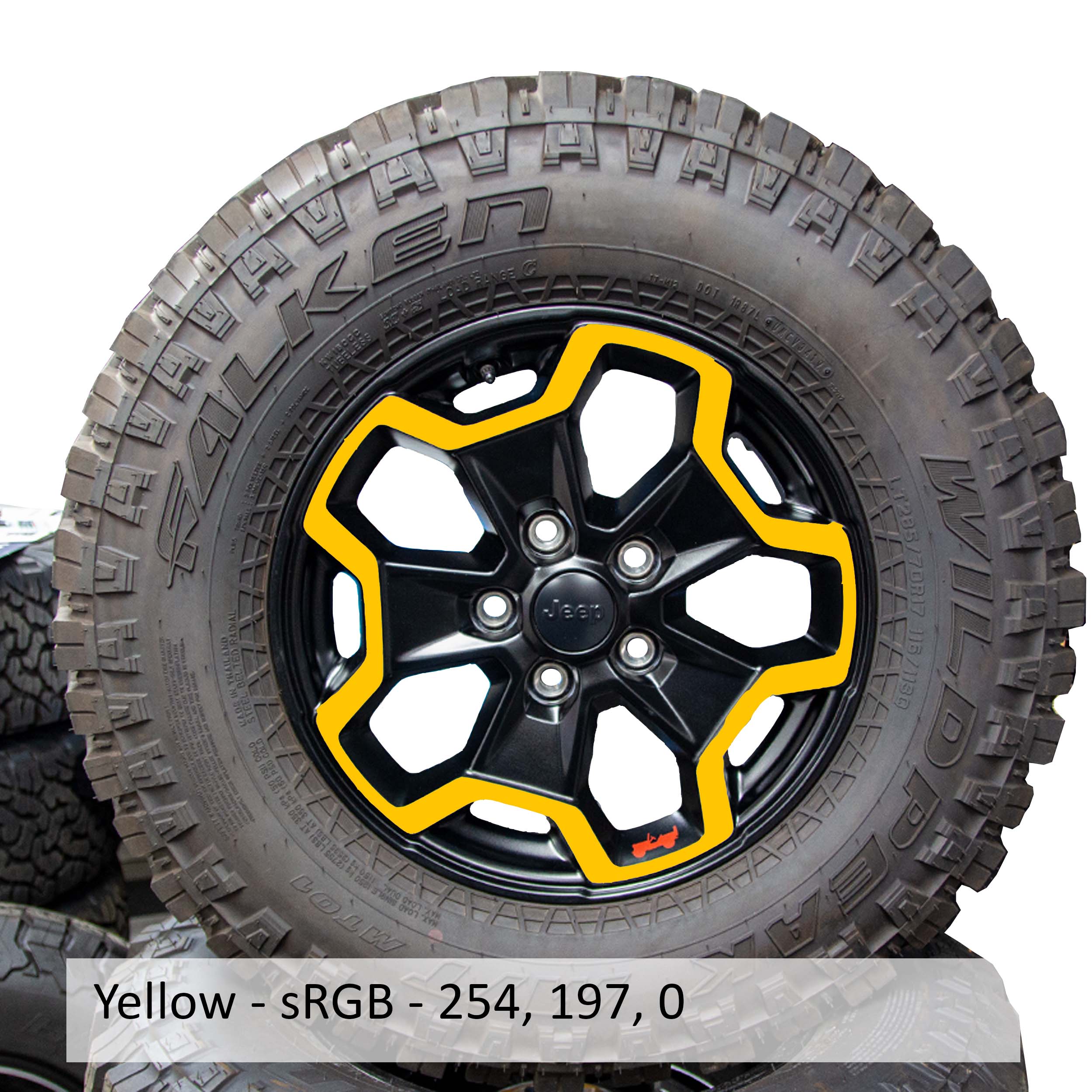 Wheel Vinyl Decal Overlays 17" Inch Rim for Gladiator JT Rubicon