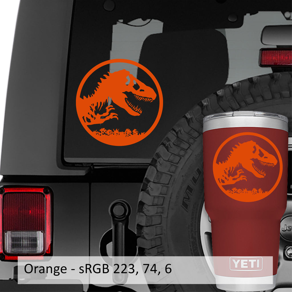  Jurassic T-Rex Fossil Dinosaur Logo Vinyl Decal Sticker
