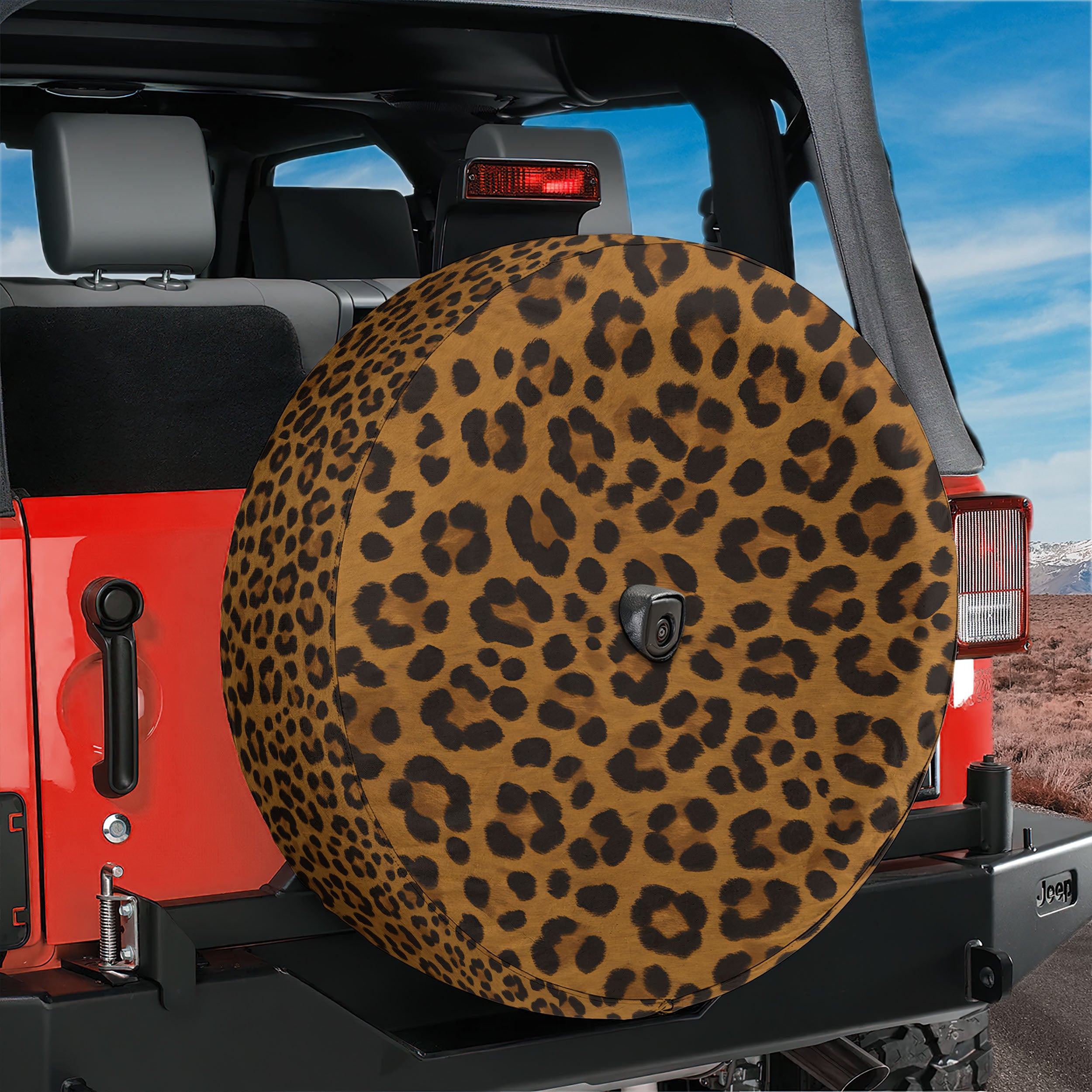 Leopard Print Pattern Spare Tire Cover