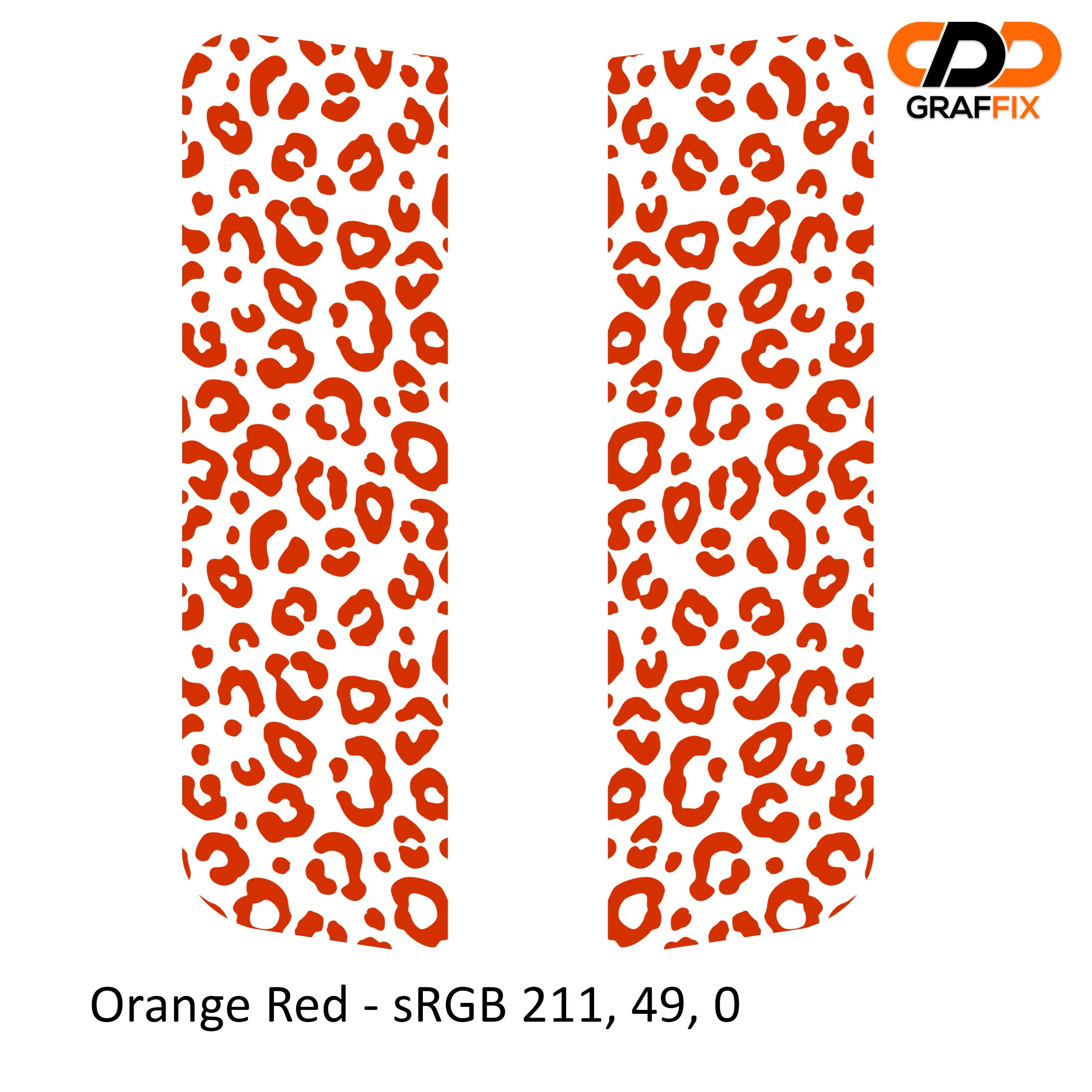Orange red leopard print side window decal set for Jeep Wrangler JKU 2007 to 2018 four-door