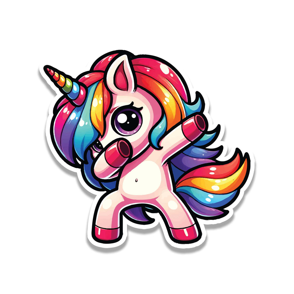 Lil Rainbow Dab Unicorn Vinyl Sticker