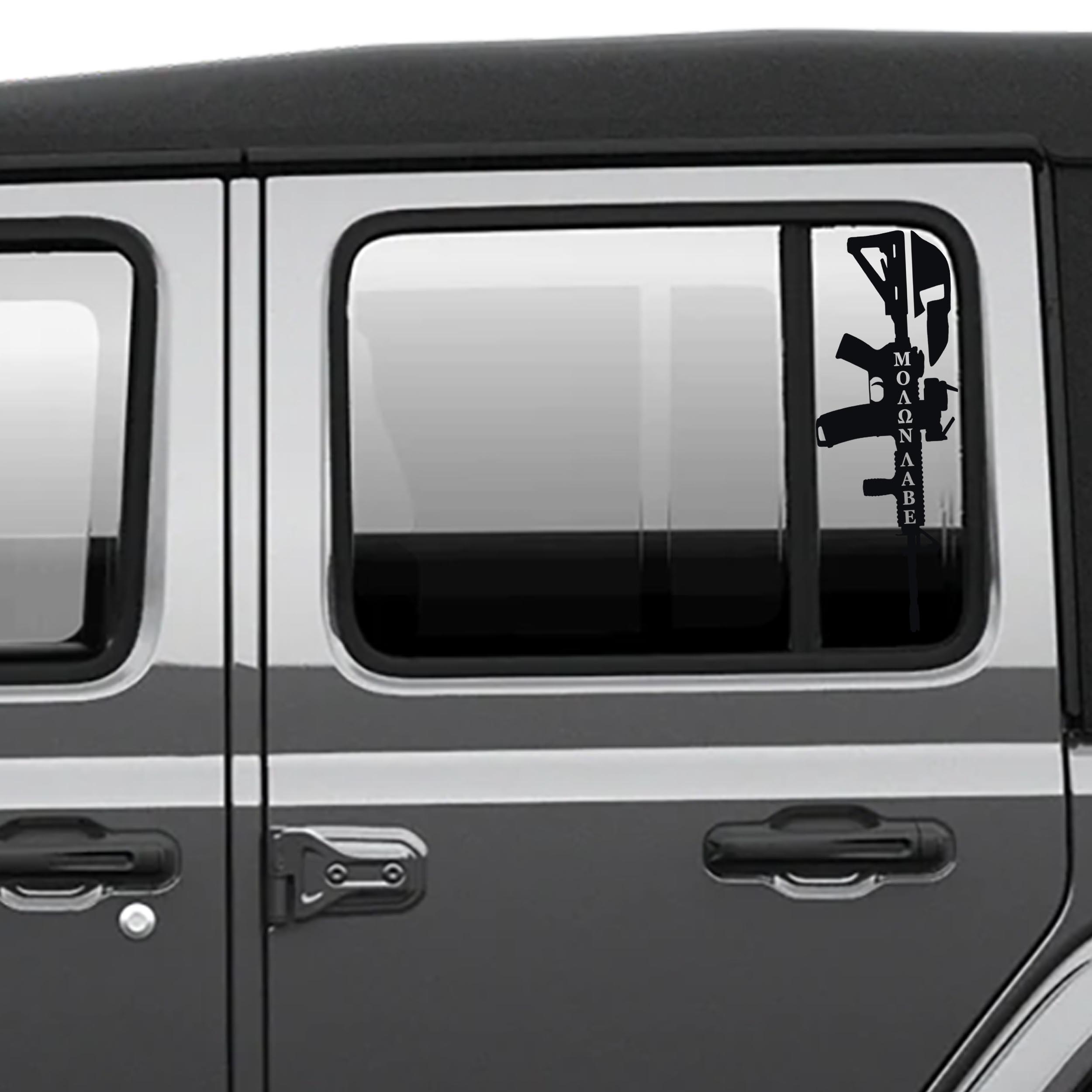 Molon Labe Rifles Side Window Vinyl Decal Set | Jeep Decal Store