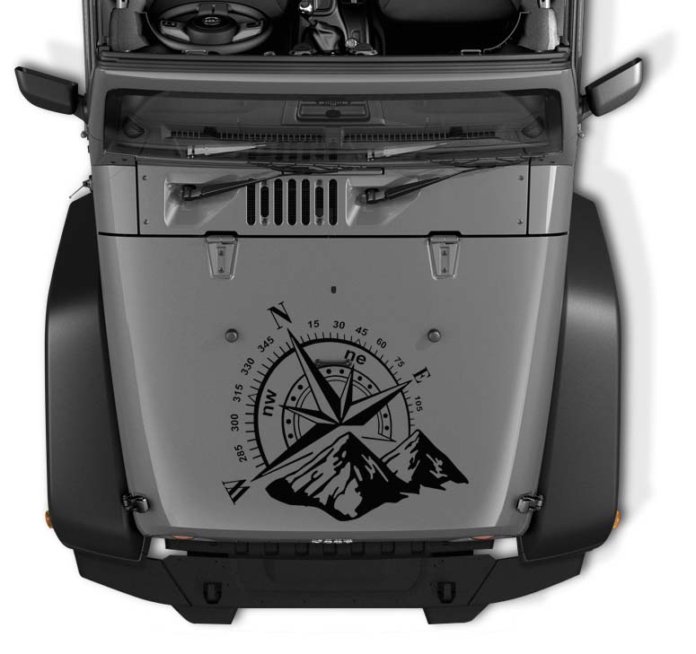 Granite Mountain Compass Die Cut Vinyl Decal