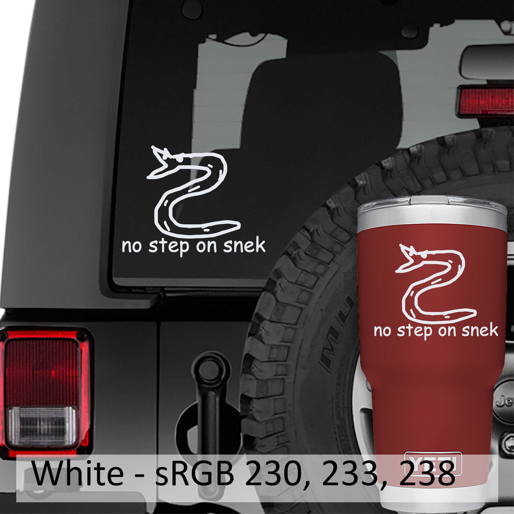 No Step On Snek Vinyl Decal
