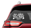 Real Women Love Football Smart Women Love the Colts Vinyl Decal