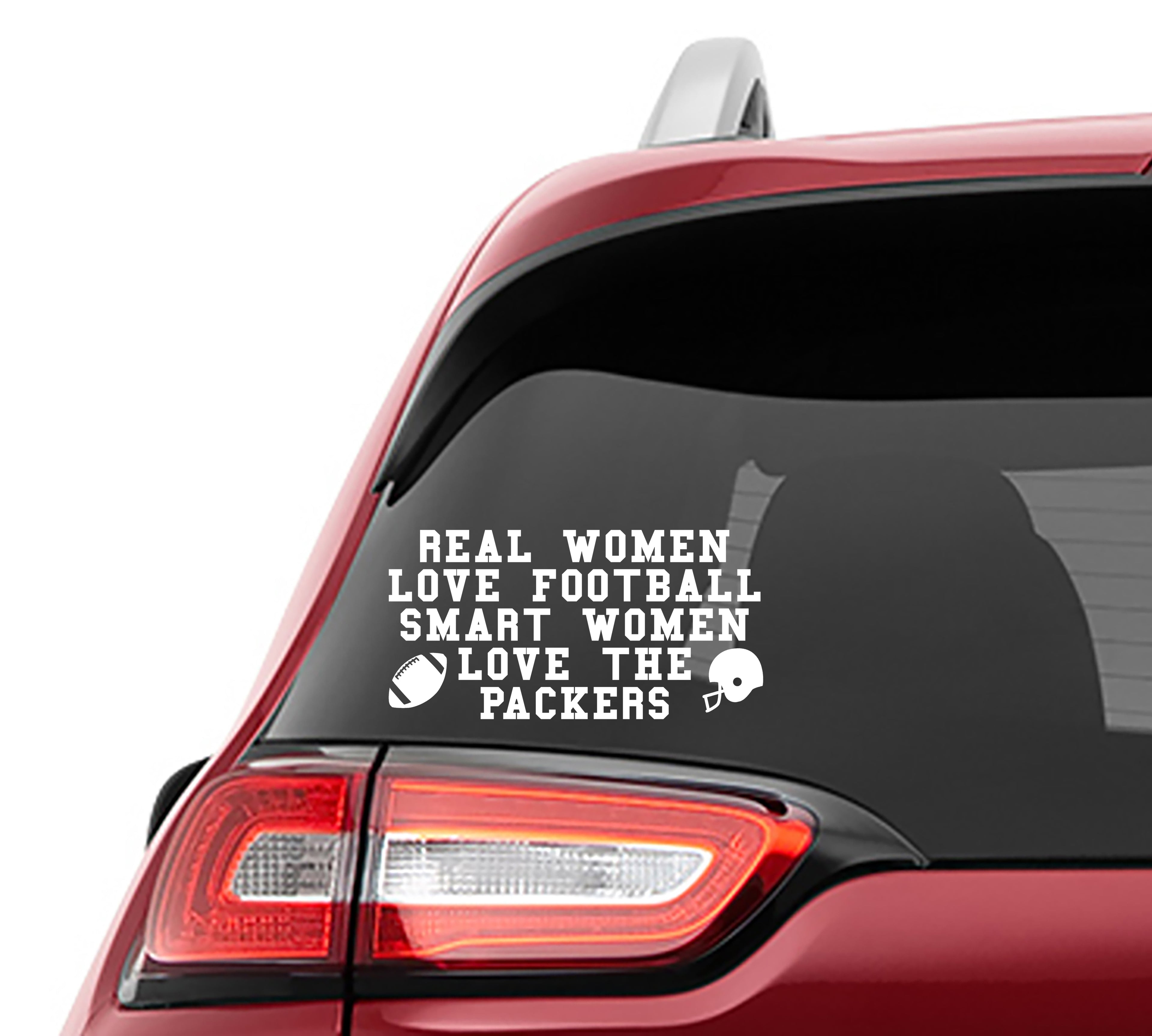 Real Women Love Football Smart Women Love the Packers Vinyl Decal