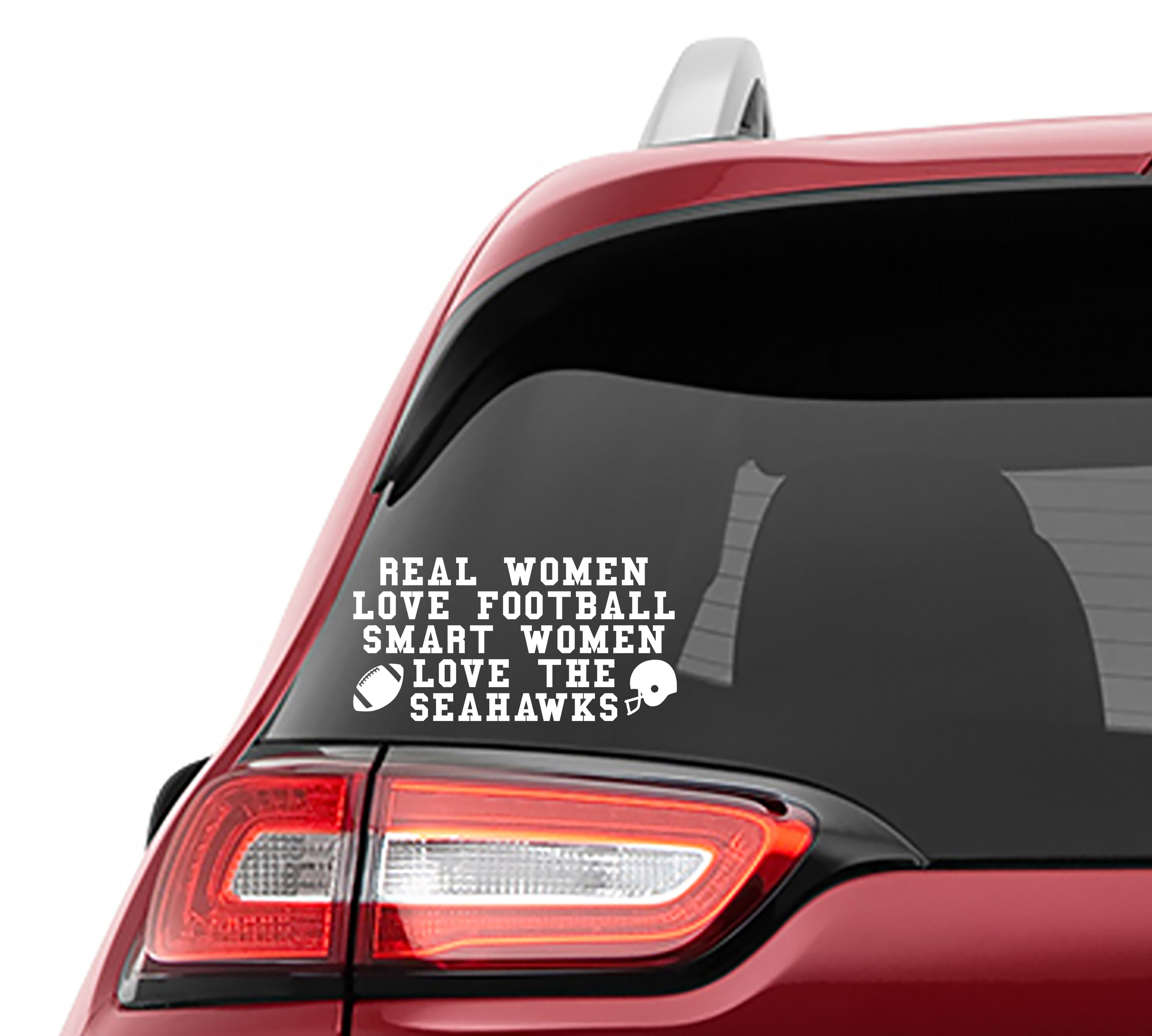 Real Women Love Football Smart Women Love the Seahawks Vinyl Decal