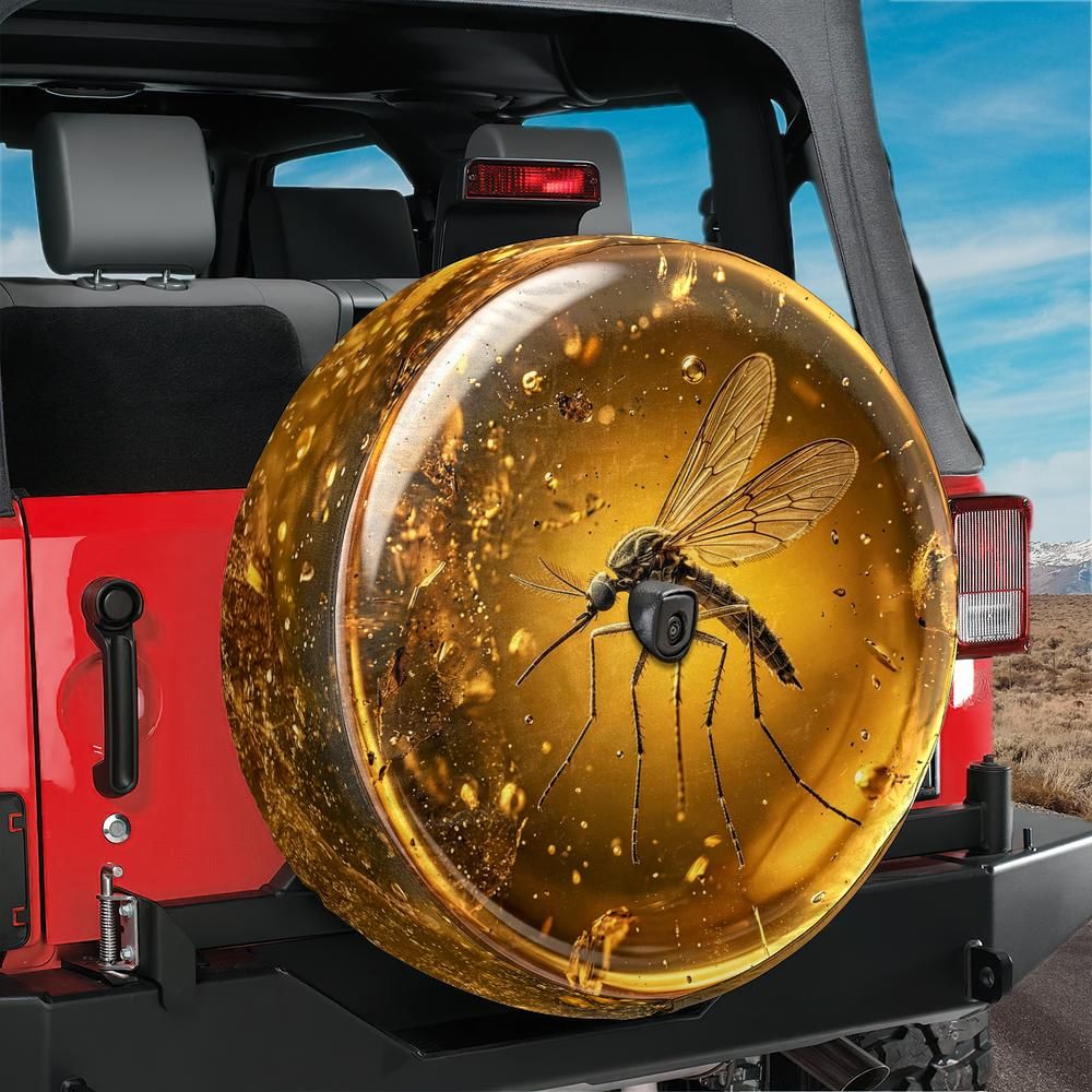 Fossilized Mosquito Amber Spare Tire Cover