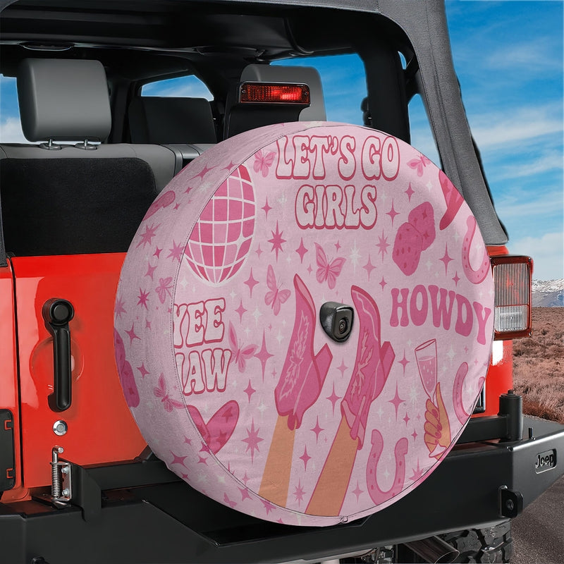 Pink Cowgirl Night Out Spare Tire Cover