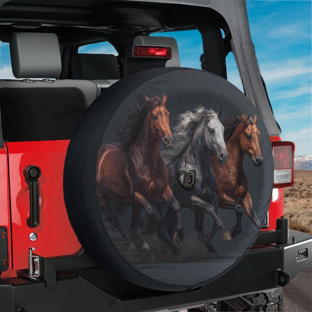 Racing Wild Horses Spare Tire Cover