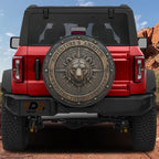 Bronze Compass Bear Adventure Awaits Spare Tire Cover