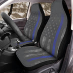 Thin Blue Line American Flag Seat Covers for Front Bucket Seats – Universal Fit