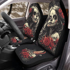 Dia de los Muertos Beauty Seat Covers for Front Bucket Seats – Universal Fit