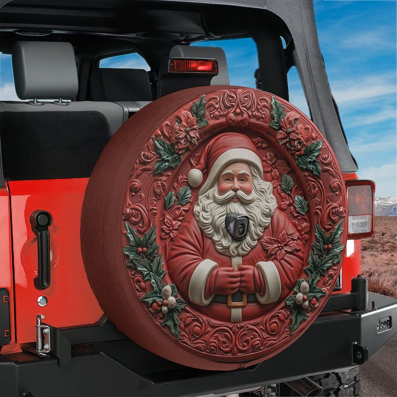 santa claus一輪車カバーNo.320 No.321 No.322 3D Printed Santa Spare Tire Cover | CDD Graffix | JDS