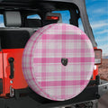 Pink Plaid Spare Tire Cover