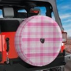Pink Plaid Spare Tire Cover